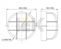 Светильник НПП1102 белый/круг с реш. 100Вт IP54  ИЭК LNPP0-1102-1-100-K01 
			