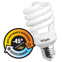 Лампа компактная люминесцентная энергосберегающая 94292 NCL-SH10-28-827-E27/OUTDOOR Navigator 4607136942929 
			