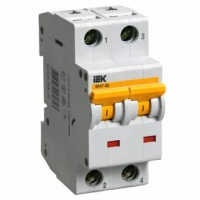 Автоматический выключатель ВА 47-60 2Р 16А 6 кА характеристика D ИЭК MVA41-2-016-D 
			
