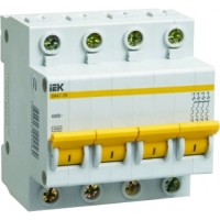 Автоматический выключатель ВА47-29 4Р 1А 4,5кА характеристика В ИЭК MVA20-4-001-B 
			